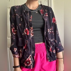 H&M floral bomber jacket
